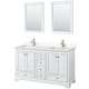 A thumbnail of the Wyndham Collection WCS202060D-VCA-M24 White / Carrara Cultured Marble Top / Brushed Gold Hardware