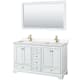 A thumbnail of the Wyndham Collection WCS202060D-VCA-M58 White / Carrara Cultured Marble Top / Brushed Gold Hardware