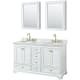 A thumbnail of the Wyndham Collection WCS202060DCMUNOMED White / White Carrara Marble Top / Brushed Gold Hardware