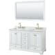 A thumbnail of the Wyndham Collection WCS202060DCMUNSM58 White / White Carrara Marble Top / Brushed Gold Hardware