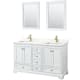 A thumbnail of the Wyndham Collection WCS202060D-QTZ-UNSM24 White / Giotto Quartz Top / Brushed Gold Hardware