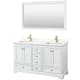 A thumbnail of the Wyndham Collection WCS202060D-QTZ-UNSM58 White / Giotto Quartz Top / Brushed Gold Hardware