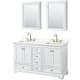 A thumbnail of the Wyndham Collection WCS202060D-QTZ-US3MED White / Giotto Quartz Top / Brushed Gold Hardware