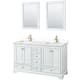 A thumbnail of the Wyndham Collection WCS202060D-VCA-M24 White / White Cultured Marble Top / Brushed Gold Hardware