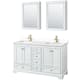 A thumbnail of the Wyndham Collection WCS202060D-VCA-MED White / White Cultured Marble Top / Brushed Gold Hardware