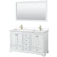 A thumbnail of the Wyndham Collection WCS202060D-QTZ-UNSM58 White / White Quartz Top / Brushed Gold Hardware