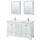 A thumbnail of the Wyndham Collection WCS202060D-QTZ-UNSMED White / White Quartz Top / Brushed Gold Hardware