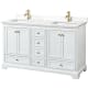 A thumbnail of the Wyndham Collection WCS202060D-QTZ-UNSMXX White / White Quartz Top / Brushed Gold Hardware