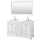 A thumbnail of the Wyndham Collection WCS202060D-QTZ-US3M58 White / White Quartz Top / Brushed Gold Hardware