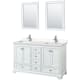 A thumbnail of the Wyndham Collection WCS202060D-VCA-M24 White / Carrara Cultured Marble Top / Polished Chrome Hardware