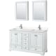 A thumbnail of the Wyndham Collection WCS202060D-VCA-MED White / Carrara Cultured Marble Top / Polished Chrome Hardware