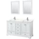 A thumbnail of the Wyndham Collection WCS202060D-QTZ-UNSM24 White / Giotto Quartz Top / Polished Chrome Hardware