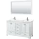 A thumbnail of the Wyndham Collection WCS202060D-VCA-M58 White / White Cultured Marble Top / Polished Chrome Hardware