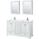 A thumbnail of the Wyndham Collection WCS202060D-VCA-MED White / White Cultured Marble Top / Polished Chrome Hardware