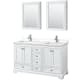 A thumbnail of the Wyndham Collection WCS202060D-QTZ-UNSMED White / White Quartz Top / Polished Chrome Hardware