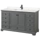 A thumbnail of the Wyndham Collection WCS202060S-VCA-MXX Dark Gray / Carrara Cultured Marble Top / Matte Black Hardware