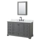 A thumbnail of the Wyndham Collection WCS202060SCMUNOMED Dark Gray / White Carrara Marble Top / Matte Black Hardware