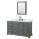 A thumbnail of the Wyndham Collection WCS202060SCMUNSMED Dark Gray / White Carrara Marble Top / Matte Black Hardware