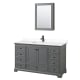 A thumbnail of the Wyndham Collection WCS202060S-VCA-MED Dark Gray / White Cultured Marble Top / Matte Black Hardware