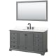 A thumbnail of the Wyndham Collection WCS202060S-QTZ-US3M58 Dark Gray / White Quartz Top / Matte Black Hardware