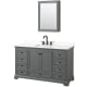 A thumbnail of the Wyndham Collection WCS202060S-QTZ-US3MED Dark Gray / White Quartz Top / Matte Black Hardware