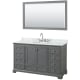 A thumbnail of the Wyndham Collection WCS202060SCMUNOM58 Dark Gray / White Carrara Marble Top / Polished Chrome Hardware