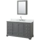 A thumbnail of the Wyndham Collection WCS202060SCMUNOMED Dark Gray / White Carrara Marble Top / Polished Chrome Hardware