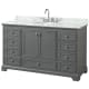 A thumbnail of the Wyndham Collection WCS202060SCMUNOMXX Dark Gray / White Carrara Marble Top / Polished Chrome Hardware