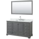 A thumbnail of the Wyndham Collection WCS202060SCMUNSM58 Dark Gray / White Carrara Marble Top / Polished Chrome Hardware