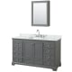 A thumbnail of the Wyndham Collection WCS202060SCMUNSMED Dark Gray / White Carrara Marble Top / Polished Chrome Hardware