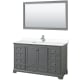 A thumbnail of the Wyndham Collection WCS202060S-VCA-M58 Dark Gray / White Cultured Marble Top / Polished Chrome Hardware