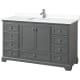 A thumbnail of the Wyndham Collection WCS202060S-VCA-MXX Dark Gray / White Cultured Marble Top / Polished Chrome Hardware