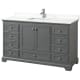 A thumbnail of the Wyndham Collection WCS202060S-QTZ-UNSMXX Dark Gray / White Quartz Top / Polished Chrome Hardware