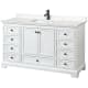 A thumbnail of the Wyndham Collection WCS202060S-VCA-MXX White / Carrara Cultured Marble Top / Matte Black Hardware