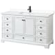 A thumbnail of the Wyndham Collection WCS202060S-VCA-MXX White / White Cultured Marble Top / Matte Black Hardware
