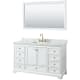 A thumbnail of the Wyndham Collection WCS202060SCMUNSM58 White / White Carrara Marble Top / Brushed Gold Hardware