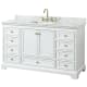A thumbnail of the Wyndham Collection WCS202060SCMUNSMXX White / White Carrara Marble Top / Brushed Gold Hardware