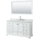 A thumbnail of the Wyndham Collection WCS202060SCMUNOM58 White / White Carrara Marble Top / Polished Chrome Hardware
