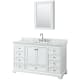 A thumbnail of the Wyndham Collection WCS202060SCMUNOMED White / White Carrara Marble Top / Polished Chrome Hardware