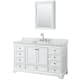 A thumbnail of the Wyndham Collection WCS202060SCMUNSMED White / White Carrara Marble Top / Polished Chrome Hardware