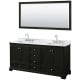 A thumbnail of the Wyndham Collection WCS202072DCMUNSM70 Dark Espresso / White Carrara Marble Top / Polished Chrome Hardware