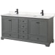 A thumbnail of the Wyndham Collection WCS202072D-VCA-MXX Dark Gray / Carrara Cultured Marble Top / Matte Black Hardware