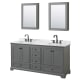 A thumbnail of the Wyndham Collection WCS202072DCMUNSMED Dark Gray / White Carrara Marble Top / Matte Black Hardware