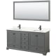 A thumbnail of the Wyndham Collection WCS202072D-QTZ-UNSM70 Dark Gray / Giotto Quartz Top / Matte Black Hardware