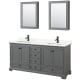 A thumbnail of the Wyndham Collection WCS202072D-QTZ-UNSMED Dark Gray / Giotto Quartz Top / Matte Black Hardware