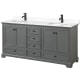 A thumbnail of the Wyndham Collection WCS202072D-VCA-MXX Dark Gray / White Cultured Marble Top / Matte Black Hardware