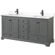 A thumbnail of the Wyndham Collection WCS202072D-QTZ-UNSMXX Dark Gray / White Quartz Top / Matte Black Hardware