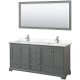 A thumbnail of the Wyndham Collection WCS202072D-VCA-M70 Dark Gray / Carrara Cultured Marble Top / Polished Chrome Hardware