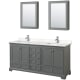 A thumbnail of the Wyndham Collection WCS202072D-VCA-MED Dark Gray / Carrara Cultured Marble Top / Polished Chrome Hardware