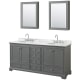 A thumbnail of the Wyndham Collection WCS202072DCMUNOMED Dark Gray / White Carrara Marble Top / Polished Chrome Hardware